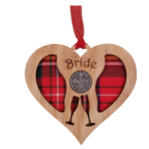 Bridal Heart Lucky Sixpence