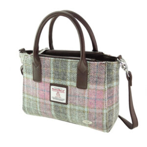 Harris Tweed 'Brora' Small Tote in Soft Pink Buchanan