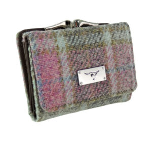 Harris Tweed 'Unst' Small Purse in Soft Pink Buchanan