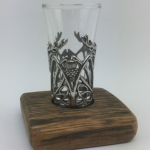 Single Pewter Shot Glass Base Set
