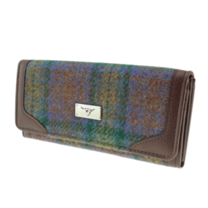 Harris Tweed 'Bute' Long Purse in Skye Tartan