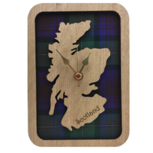 Small Framed Scotland Map Clock