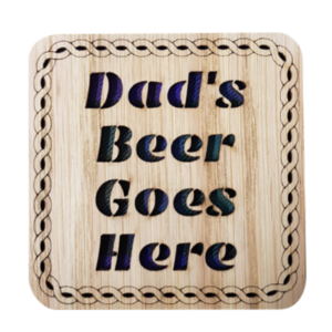 dads beer goes here coaster