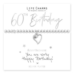 You Are 60 Heart Bracelet