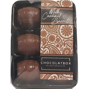Belgian Milk Chocolate Barrels Filled With Soft Caramel Handmade