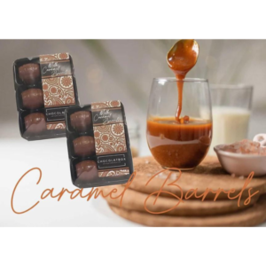 Belgian Milk Chocolate Barrels Filled With Soft Caramel Handmade