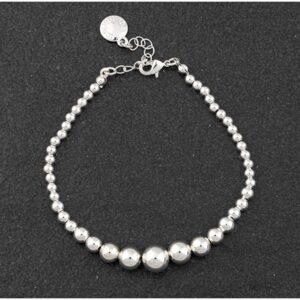 Bubbles Sparkle Silver Plated Friendship Bracelet