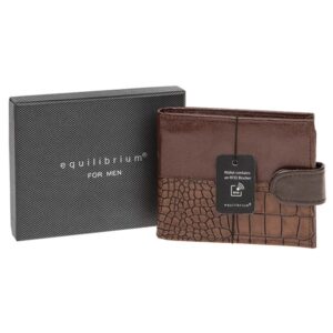 EQ For Men RFID Modern Wallet Brown