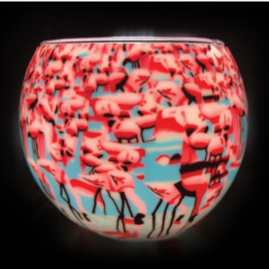 Flamingos Light Glass