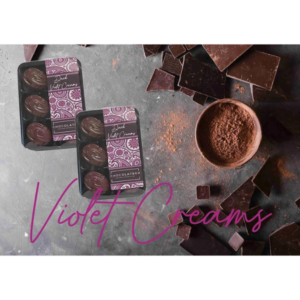 Handmade 56% Dark Belgian Chocolate Violet Creams With Soft Fondant Filling