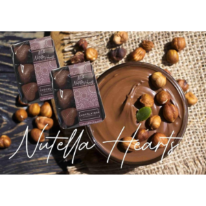 Hearts Filled With Nutella Milk Belgian Chocolate