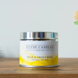 Pear & Sweet Rose Candle Tin