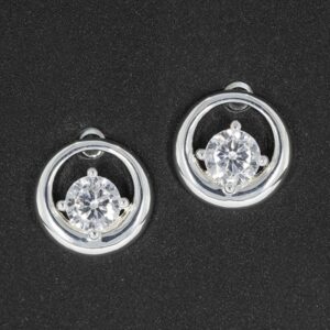 Pure Elegance Chic Silver Plated Studs