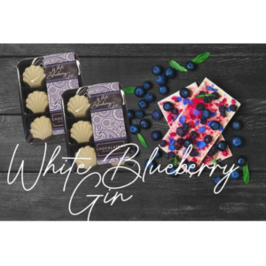 White Belgian Chocolate Filled With Blueberry Gin Ganache