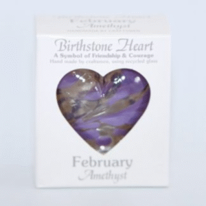 February Birthstone Heart Amethyst