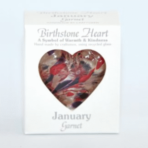 January Birthstone Heart Garnet