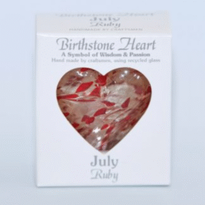 July Birthstone Heart Ruby