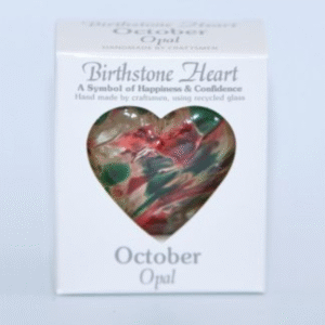 October Birthstone Heart Opal