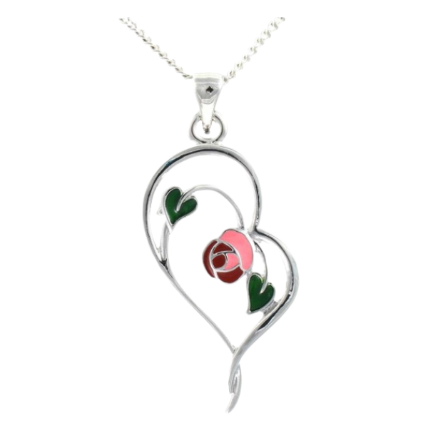 Enchanted Heart Mackintosh Pendant Necklace