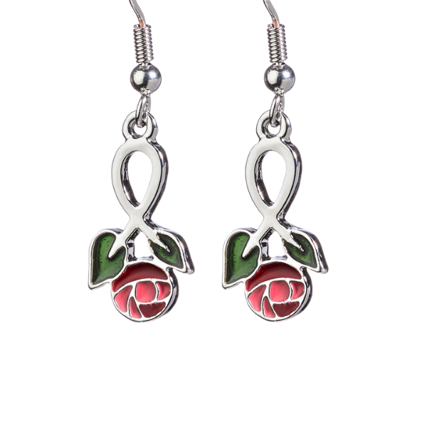 Large Rose Mackintosh Earrings