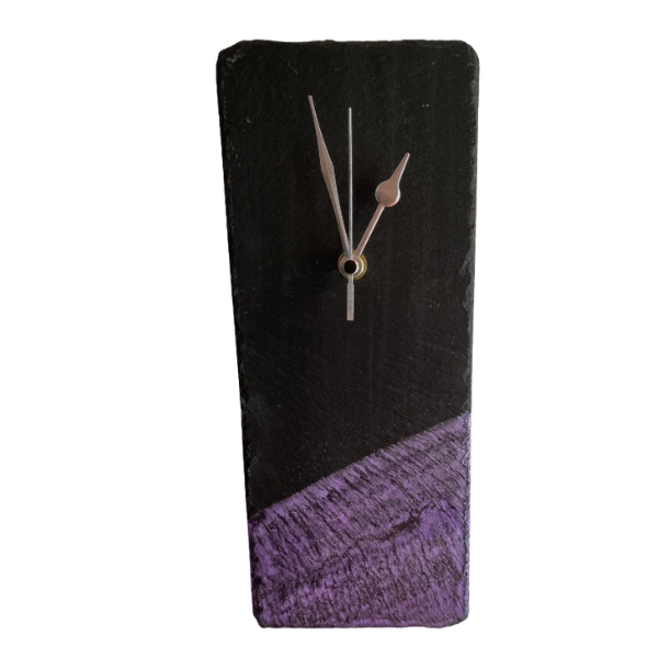 Purple Slate Wall Clock